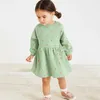 Girl Dresses Jumping Meters 2-7T Rainbow Print Princes Girls For Autumn Spring Long Sleeve Children's Clothing Toddler Kids