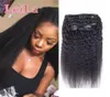 Peruaanse Menselijk Haar 7 Stuks Set Kinky Rechte Clip In Extensions Van Menselijk Haar Natuurlijke Zwarte Grof Yaki Menselijk Haar Weeft5865936