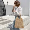 Totes vintage wooden handle rattan women handbags wicker woven hollow lady large tote casual summer beach straw bag travel big pursesH24217