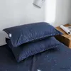 Set di biancheria da letto Set di biancheria da letto per cielo notturno stellato Luna e stella Blu sfumato di colore Consolatore King Size Copripiumino