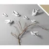 Wall Stickers 1pc 3D Ceramic Birds Murals Hanging Decorations Crafts Home Ornaments K9Store