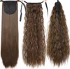 22quot Lange Afro Krullend Trekkoord Paardenstaart Synthetisch Haarstukje Paardenstaart Haarstuk Voor Vrouwen Nep Broodje Clip In Haarverlenging822499914985