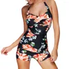 Maillots de bain pour femmes Taille rembourrée Push Swim Plus Costume Maillot de bain Up Femmes Beachwear Vintage Sexy Femme Maillot de bain Monokini