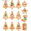 Etiketter Taggar 50st God jultaggar Xmas Tree Hanging Decoration Tag Santa Claus gratulationskort Tag 2023 Jul Nyårsparti Leveranser Q240217