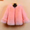 Giacche Cappotti in pelliccia sintetica per ragazze Ragazza elegante Autunno Inverno Parka caldo spesso Cappotto da principessa per bambini