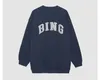 Kvinnors hoodies Spring Top AB Classic Letter Applique broderade broderier med sammet inuti lös hoodie -bas