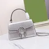 Women Dionysian Chain Bag Fashion Designer High Quality Shoulder Bags Messenger Bag Golden Silvery Genuine Leather Hasp Flap Purse Wallets