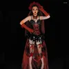 Stage Wear Halloween Nightclub Dj Gogo Costumi di danza Sexy Pole Abbigliamento Donna Party Cosplay Performance Rave Outfit XS7143