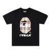 Bapesta Shirt Japanese Street Bapestar Shirt Fashion Bag Classic BBL Striped Ape Head Letter Printed T-Shirt Bapes Shirt 4887