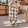 Trousers 2024 Korean Kids Harem Pants 2-10 Years Corduroy Vintage Style Girls Leggings Boys Casual Clothing