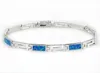 SZ0003 Simple Blue Opal Bracelets For Men Women Elegant EU Style Classic Pattern Chain Bracelet For Party Gift 2103104794622