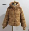 Women's Fur The Artificial Hooded Eu USA Coat Autumn And Winter Mid-length Multi-color Multi-size Optional For Woman