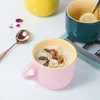 Tasses Pot ventre lait tasse grande capacité avoine petit déjeuner ménage soupe bol étudiant enfants créatif en céramique tasse café terme