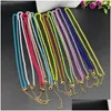 Kettingen Messing Colorf Emaille Paperclip Ketting Choker Sieraden Vrouwen Hals Kettingen Voor Meisje Groothandel Leverancier Drop Delivery Dhnmv