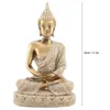 Dekorativa figurer mediterar sittande Buddha -staty snidande figurhantverk för heminredning ett guld