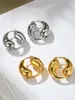 Stud Earrings Brass Metal Tai Chi Geometric Round For Women Jewelry 2024 Fashion Gifts