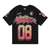 Été Nouveau Fashion Hellstar Mens Femme T-shirt T-shirt Graphic Tee Vêtements All-Match Vêtements Hipster Washed Fabric Street Graffiti Lettrage Foil Impression vintage T-shirt