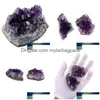 Craft Tools Natural Amethyst Quartz Crystal Cluster Healing Stones Specimen Home Decoration Crafts Piedras Naturales Y Minerales Drop Dh8Tw