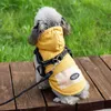 Vestuário para cães outono inverno à prova d'água casaco quente de algodão jaqueta com capuz pequenos cães gato reflexivo roupas para animais de estimação ropa para perros