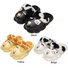 Slippers Removable Liner Plush Closed Toe Non Slip Slip-on House Shoes Waterproof Fluffy Preppy For Autumn Winter