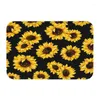 Alfombras Mariposa Girasol Volando Regalo Puerta delantera Mat Bienvenido al aire libre Impermeable Flor Felpudo Piso Entrada Alfombra Alfombra Footpad