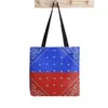 Shopping Bags Shopper Classic Bandana Blue And Red Print Tote Bag Women Harajuku Handbag Girl Shoulder Lady Canvas