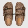 Große Größe 35–46, hochwertige Luxus-Designer-Sandalen für Männer und Frauen, modische klassische Blumen-Brokat-Slides, flache Leder-Gummi-Flip-Flops unten, Strandschuhe, Slipper