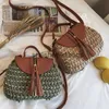 Sagne a tracolla Sella nappa vintage Rattan Women Shouder Crossbody Bags Designer Wecher Woven Borse Womans Casual Summer Beach Straw Pulsesh24217