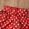 Kläderuppsättningar Pudcoco Stylish Kids Baby Girl Clothes Solod Sling Knot Crop Top Polka Dot Shorts Pants 2PCSoutfits 1-6y