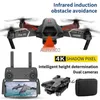 Drones Cadeauspeelgoed P5 Drone Professionele 4K Dual HD Camera RC Quadcopter Helikopter Opvouwbare antenne FPV Wifi Fotografie Infrarooddron YQ240217