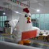 Atacado feito sob encomenda 3/20 metros de altura inflável galinha para decoração 10/20 pés publicidade balão de frango com banner 001