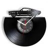 Wall Clocks Retro Classic Cars Art Record LP Clock Transportation Automobile Silent Movement Man Cave Decor