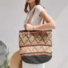 Bolsos de hombro Casual a rayas de gran capacidad, bolsa de paja de papel tejido para mujer, bolsos hechos a mano para mujer, bolsos de mano grandes para playa de verano 2022H24217