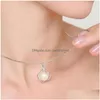 Pendentif Colliers Quatre Feuilles Herbe 925 Sier Collier De Perles Femmes Mode Pendentif Lumière De Luxe Avancé Nouveau Unique Bijoux Cadeau Drop De Dhbkx