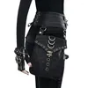 Sacs de taille Steam Punk PU Cuir Femmes Extérieur Mobile Décoration Fanny Pack pour Femmes Cuisse Moto Jambe Sac Bourse Ceinture Pochette