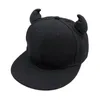Ball Caps Unisex Solid Color Baseball Cap Devil Horn Decor Sunproof Hat For Spring Summer Adult Outdoor Adjustable Cycling