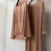 Vestidos casuais conjuntos de vestido para mulher elegante moda feminina ternos duas peças com longo capuz manto feminino festival outfits 2024