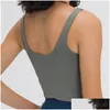 Yoga Outfit Ll Align Tank Top u BH Dames Zomer y t-shirt Effen Crop Tops Mouwloos Mode Vest 17 Kleuren Drop Delivery Sport Outd Otpmy