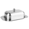 Plates Butter Dish With Lid Stainless Steel BPA Free Storage Box For Cake Bread Fruit Home Restaurant El Kitchen Use