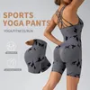 Tie färgade kvinnors korsväst jumpsuit yoga träning avslappnad fitness kostym allinon säsongsportkläder 240118