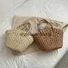 Totes Casual Rattan stor kapacitet Tote Wicker Woven Women Handväskor Handgjorda Summer Beach Straw Shell Bag Lady Shopping Travelh24217