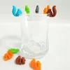 Thé animaux 5 pièces/lot Mini infuseur en Silicone écureuil dispositif sac suspendu escargot tasse tasse pince étiquette fête barre fournitures