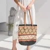 Shoulder Bags Casual Striped Large Capacity Straw Bag Paper Woven Women Handmade Lady Handbags Summer Beach Big Tote Purses 2022H24217