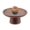Bakeware Tools Wood Cake Plate Footed Desktop Serverande maträtt PRAKTISK MATTRAGNING TRAY Ornament