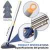 360 ° Rotating Triangular Mop Powerful Self Squeezing Floor Wash Ultrafine Fiber Wall and Ceiling Tile Cleaning Broom 240123