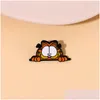 Cartoon Accessories Lazy Cat Pin Cute Movies Games Hard Enamel Pins Collect Metal Brooch Backpack Hat Bag Collar Lapel Badges Drop Del Otsh8