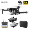 Drones E99 Drone aéreo plegable de cuatro ejes 4k Pixel Fotografía Aviones HD Multi-rotor Juventud Control remoto Juguete YQ240217