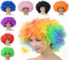 Färg cosplay clown peruk fest huvudbonad huvud fotboll fans färgglada huvudkläder peruker syntetiska hårklipp spetsar bea4785349283