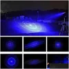 Laser Pointer Wholesale Pointer High Power 5000M Blue Laser Pointers 450Nm Lazer Flashlight Burning Match/Burn Light Cigars/Candle/Bla Dhqg7