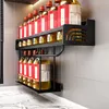 4050 cm dubblelayer kökshylla väggmonterade kryddlagringsställar stansfree knivhållare kryddor arrangör 240223